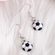 英式足球吊墜耳環,完美禮品適用於足球戀人或者粉絲