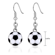 英式足球吊墜耳環,完美禮品適用於足球戀人或者粉絲