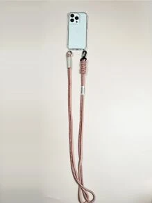 Apple With Phone Charm Clear Phone Case With Lanyard Waterproof Shockproof Anti-Fall Scratch Resistant - Clear - View 2