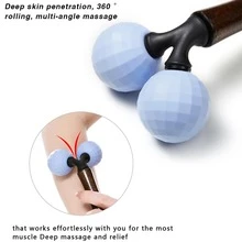 lyanxinlei Y-Shaped 360° Body Massage Roller, Manual Skin Massage Tool - Blue - View 9