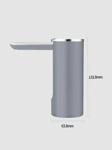 1pc USB Rechargeable Smart Touch Sensing Electric Water Pump With Folding Feature, Essential For Barrelled Water - Grey - View 3