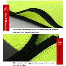 橙色多口袋網眼反光夾克,男女皆可穿的透氣反光背心,適用於戶外跑步,運動,駕駛,騎自行車 - 橘色 - 查看 2