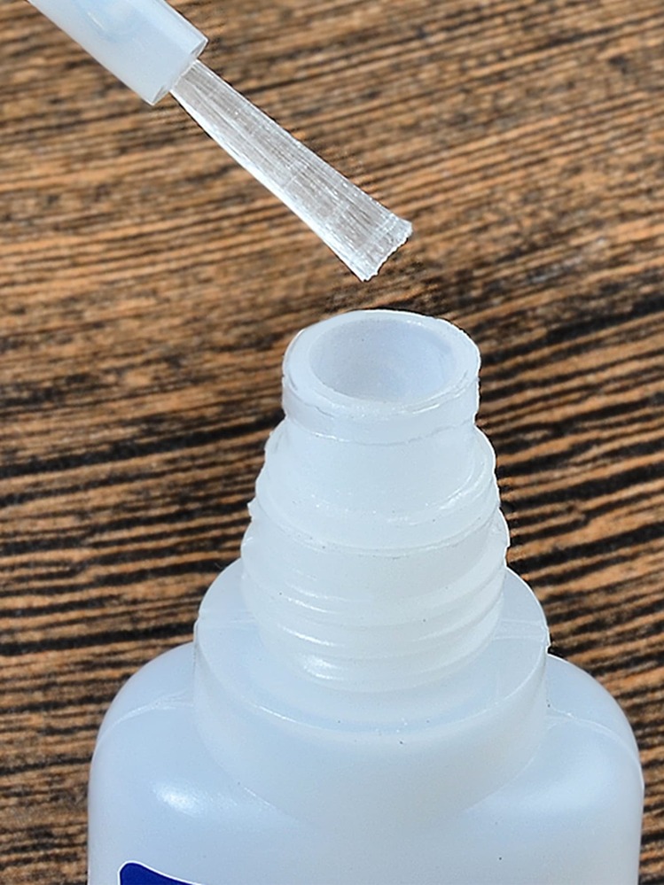 10克装美甲胶水，5瓶带刷子，钻石美甲胶水，适用于美甲贴片和延长甲，适合日常使用。 - 無色 - 查看 5