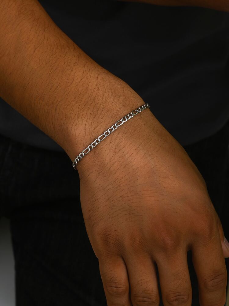 Vòng Tay Chuỗi Nam - Bạc - Xem 3