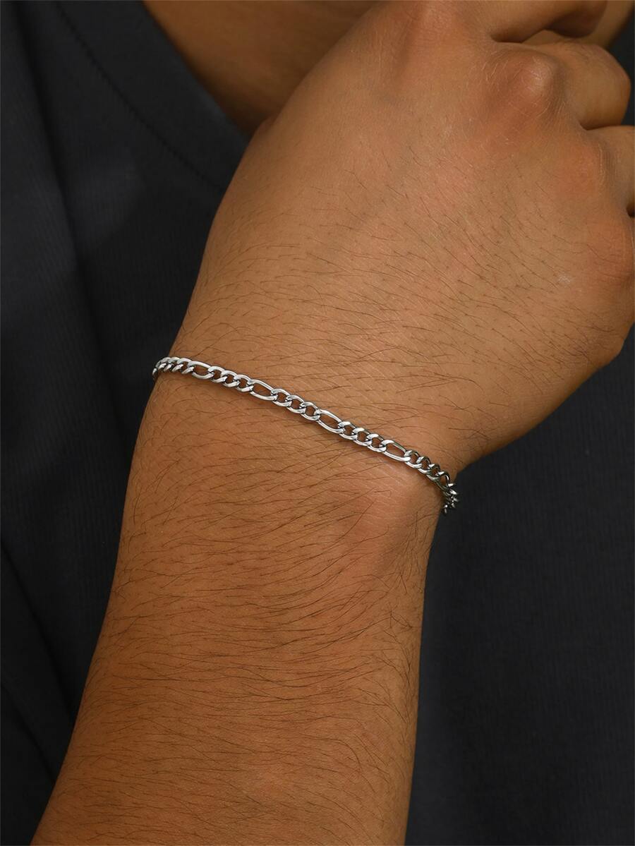 Vòng Tay Chuỗi Nam - Bạc - Xem 1