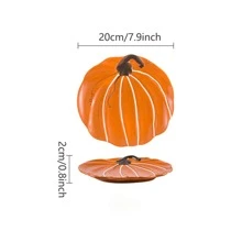 1件创意陶瓷南瓜造型盘，可爱个性化早餐沙拉盘，餐具 - 橘色 - 查看 3