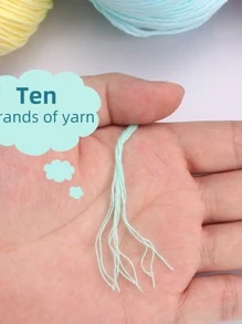 QJH Mềm mại Và Thoải mái Ấm áp Màu be Sợi Những quả bóng Với Màu sắc Đối với Creative DIY Dệt kim , Mùa Thu Và Mùa Đông - be - Xem 6