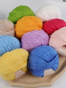 QJH Mềm mại Và Thoải mái Ấm áp Màu be Sợi Những quả bóng Với Màu sắc Đối với Creative DIY Dệt kim , Mùa Thu Và Mùa Đông - be - Xem 8