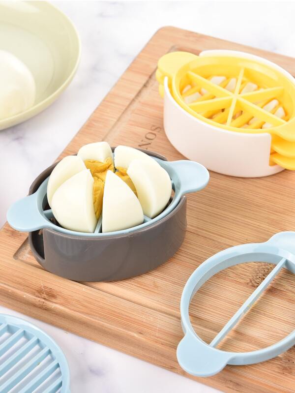 3 in 1 Plastic Egg Slicer Egg Cutter Universal Cooking Tools, Boiled