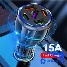 Bk-359-3a2c Black Car Charger - Black - View 1