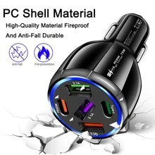 Bk-359-3a2c Black Car Charger - Black - View 4