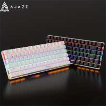 AJAZZ AK33 Wired Mechanical Keyboard Key Cable Separation 82 Keys Green Axis Color Mixing BT5.0 - Black - View 1