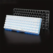 AJAZZ AK33 Wired Mechanical Keyboard Key Cable Separation 82 Keys Green Axis Color Mixing BT5.0 - Black - View 6