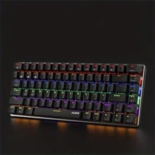 AJAZZ AK33 Wired Mechanical Keyboard Key Cable Separation 82 Keys Green Axis Color Mixing BT5.0 - Black - View 3