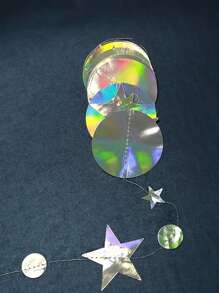 1入組彩虹顏色太陽和月亮紙,生日&婚禮派對裝飾用品,顏色隨機 - 彩色 - 查看 3