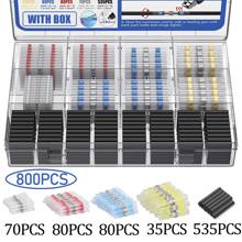 Yangoutool800個聚烯烴熱縮管焊接封口線連接器簡單多彩的加熱快速焊接連接器,防水且防漏 - 彩色 - 查看 1