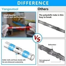 Yangoutool800個聚烯烴熱縮管焊接封口線連接器簡單多彩的加熱快速焊接連接器,防水且防漏 - 彩色 - 查看 7
