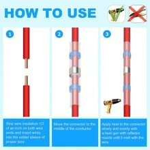 Yangoutool800個聚烯烴熱縮管焊接封口線連接器簡單多彩的加熱快速焊接連接器,防水且防漏 - 彩色 - 查看 6