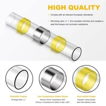 Yangoutool800個聚烯烴熱縮管焊接封口線連接器簡單多彩的加熱快速焊接連接器,防水且防漏 - 彩色 - 查看 4