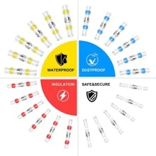 Yangoutool800個聚烯烴熱縮管焊接封口線連接器簡單多彩的加熱快速焊接連接器,防水且防漏 - 彩色 - 查看 3