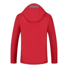 Chaqueta Impermeable Casual Sports Reflective Windbreaker Hombres Cazadora con cremallera con capucha - Rojo - Ver 5