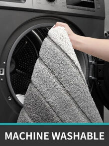 1pc Rectangle Grey Gradient Stripe Pattern Anti-Slip Tpr Backing Soft And Absorbent Bathroom Mat, Machine Washable And Hand Washable, Easy To Clean Home Bathroom Decor Bath Rug Floor Carpet Outdoor Rug Door Mat Fall Decor Bathroom Accessories Back To School Entryway Decor - Grey - View 9