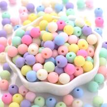 6/8/10/12/14mm Macaron Color Matte Acrylic Beads Round Spacer Loose Beads For Jewelry Making DIY Bracelet Necklace Crafts Accessories