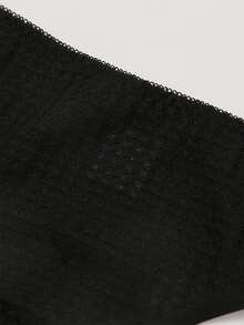 女性薄款、透氣、舒適三角褲 - 黑色 - 查看 3