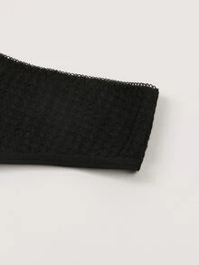 女性薄款、透氣、舒適三角褲 - 黑色 - 查看 5