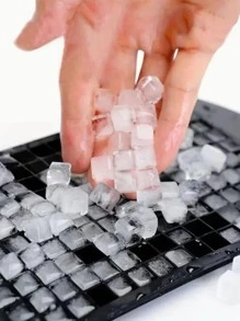 1pc Optional Color Silicone Ice Tray With 160 Mini Cubes & Easy Release Mould For Crushed Ice And Ice Sand