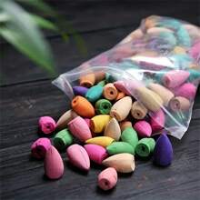 20入組/50入組/100入組混合天然倒流塔香煙線香錐倒流塔倒流檀香子家用空氣淨化器混合倒流錐，香膏，室內艾草香薰煙線香，除臭廁所浴室香薰，完美的冥想，瑜伽和放松，創意禮物，節日裝飾，生日用品，派對裝飾 - 混色 1包 100pcs - 查看 7