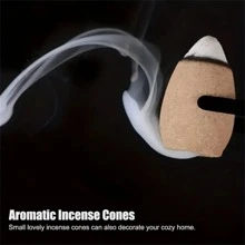 20入組/50入組/100入組混合天然倒流塔香煙線香錐倒流塔倒流檀香子家用空氣淨化器混合倒流錐，香膏，室內艾草香薰煙線香，除臭廁所浴室香薰，完美的冥想，瑜伽和放松，創意禮物，節日裝飾，生日用品，派對裝飾 - 混色 1包 100pcs - 查看 9
