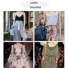 White Fringed Waist Belt - White - View 2