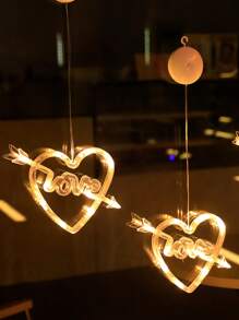 1pc Arrow & Heart Shaped Decoration Light - Yellow - View 7