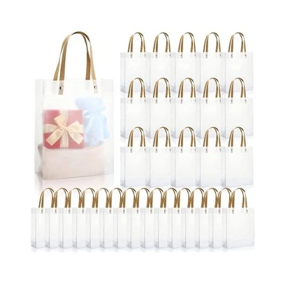 20个/包哑光PVC派对礼品袋，带手柄，用于包装返校情人节