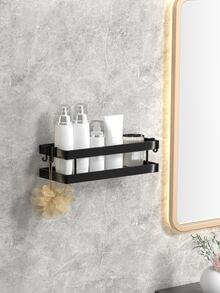1入組免打孔浴室儲物架 - 黑色 - 查看 7