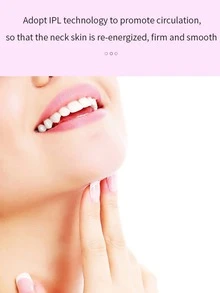 Ems Color Light Dispositivo para embellecer el cuello, antiarrugas, levantamiento, calentamiento, importación y estiramiento de la piel, dispositivo para el cuidado y la belleza del cuello, rosa - Rosa - Ver 6