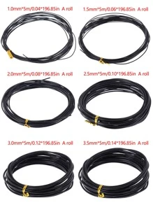 1pc Bonsai Wire Plant Support Bonsai Training Wire Anodized Aluminum Garden Accessories For Plant Shapes 6 Size - Black - View 4