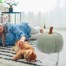 Halloween Stuffed Pumpkin Fluffy Plush Toy 3D Shaped Decorative Pillow Soft Cute Throw Kids Toddlers Babies
