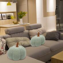 Halloween Stuffed Pumpkin Fluffy Plush Toy 3D Shaped Decorative Pillow Soft Cute Throw Kids Toddlers Babies