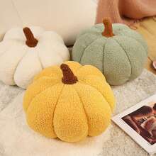 Halloween Stuffed Pumpkin Fluffy Plush Toy 3D Shaped Decorative Pillow Soft Cute Throw Kids Toddlers Babies