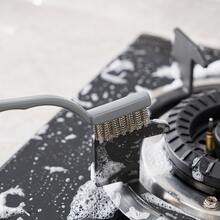 3入組廚房爐灶頑固污漬清潔刷套裝,包括鋼絲刷,尼龍刷和銅絲刷