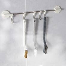 3入組廚房爐灶頑固污漬清潔刷套裝,包括鋼絲刷,尼龍刷和銅絲刷