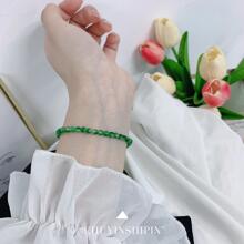 OMID 1 Miếng Đúng mốt 925 sterling bạc Ngọc Vòng tay Thích hợp Đối với Của phụ nữ Mặc hàng ngày - Vòng đeo tay - Xem 4