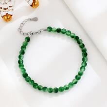 OMID 1 Miếng Đúng mốt 925 sterling bạc Ngọc Vòng tay Thích hợp Đối với Của phụ nữ Mặc hàng ngày - Vòng đeo tay - Xem 7