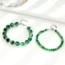 OMID 1 Miếng Đúng mốt 925 sterling bạc Ngọc Vòng tay Thích hợp Đối với Của phụ nữ Mặc hàng ngày - Vòng đeo tay - Xem 3