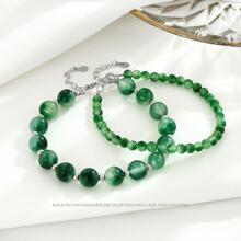 OMID 1 Miếng Đúng mốt 925 sterling bạc Ngọc Vòng tay Thích hợp Đối với Của phụ nữ Mặc hàng ngày - Vòng đeo tay - Xem 1