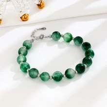OMID 1 Miếng Đúng mốt 925 sterling bạc Ngọc Vòng tay Thích hợp Đối với Của phụ nữ Mặc hàng ngày - Vòng đeo tay - Xem 9