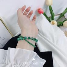 OMID 1 Miếng Đúng mốt 925 sterling bạc Ngọc Vòng tay Thích hợp Đối với Của phụ nữ Mặc hàng ngày - Vòng đeo tay - Xem 8