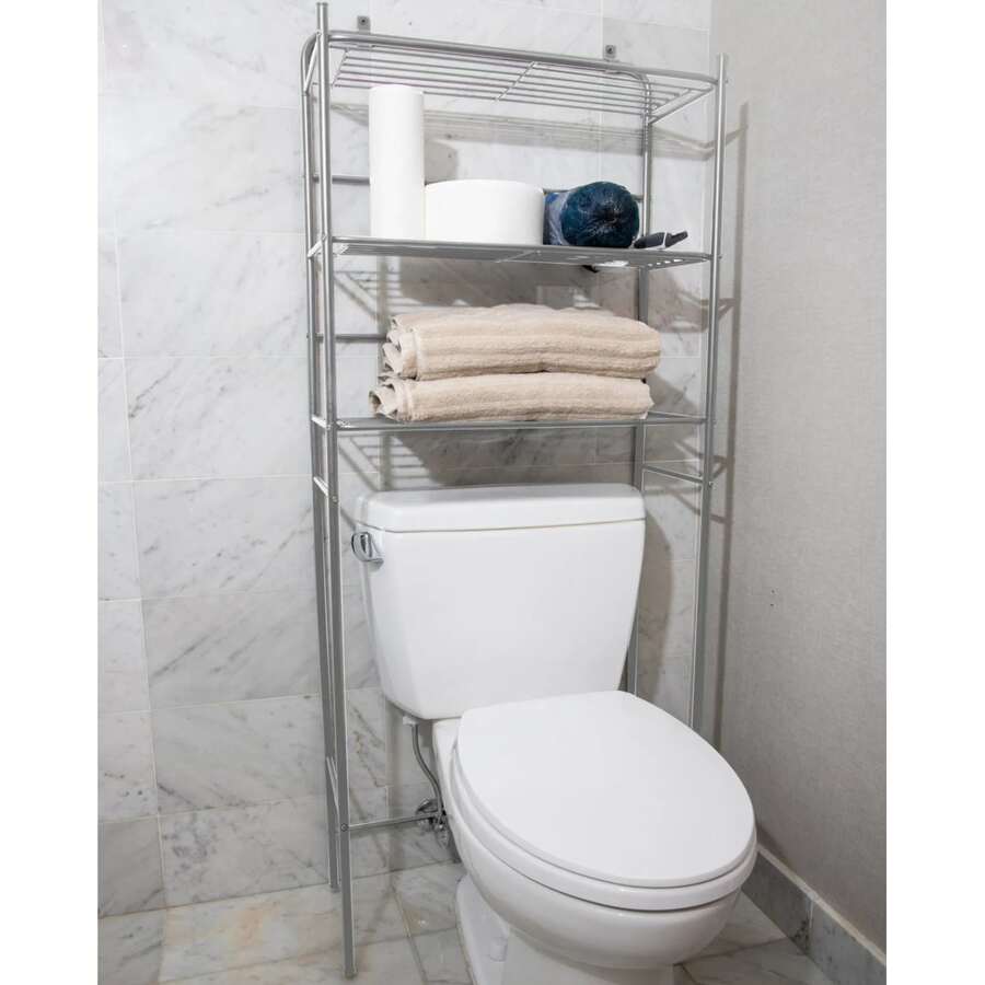 Over Toilet Storage Shelf Shower Caddy 3Tier OverTheToilet Space Saver Organizer Rack Stable